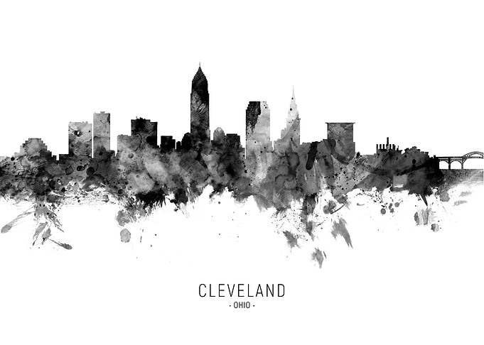 Cleveland Ohio Skyline