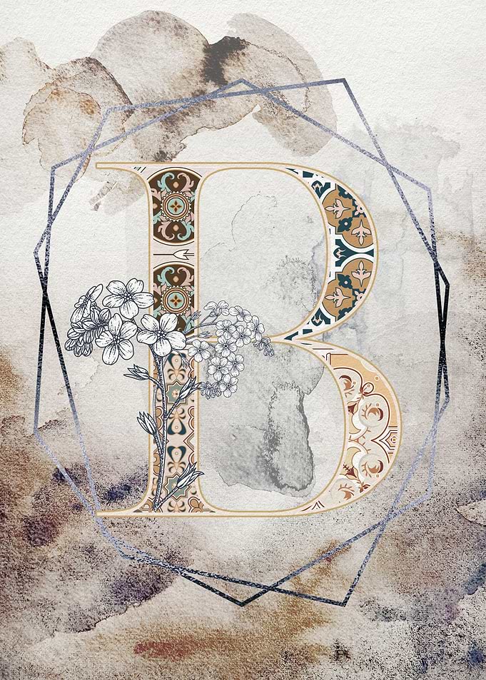 Capital Letter B Initial