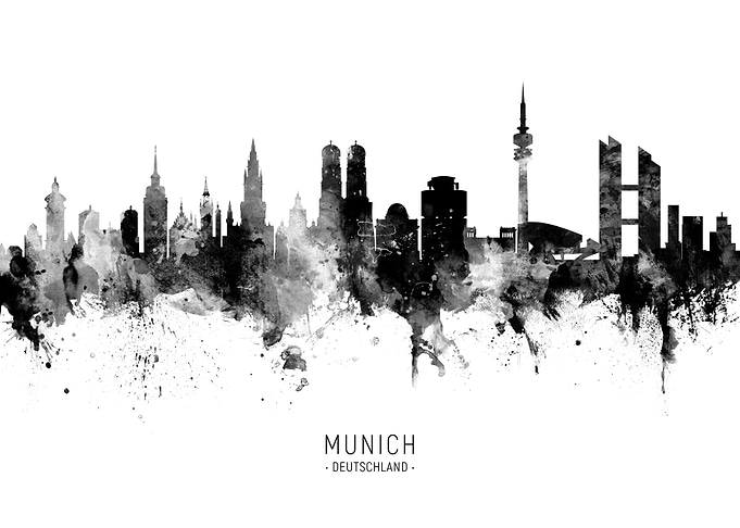 Munich Germany Skyline