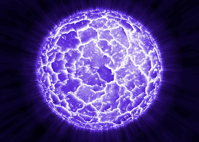 Blue sun background
