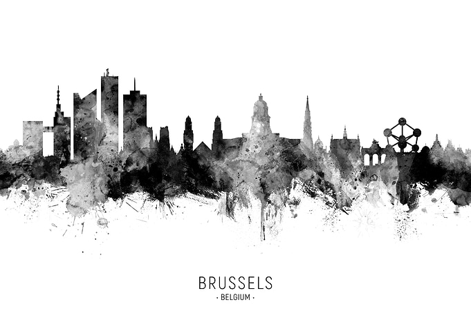 Brussels Belgium Skyline