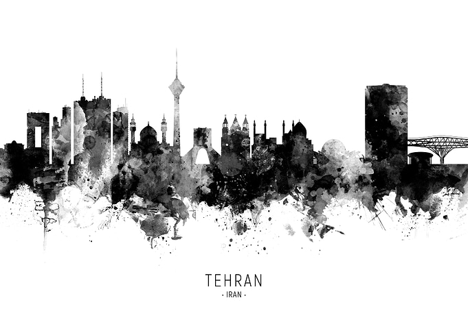 Tehran Iran Skyline