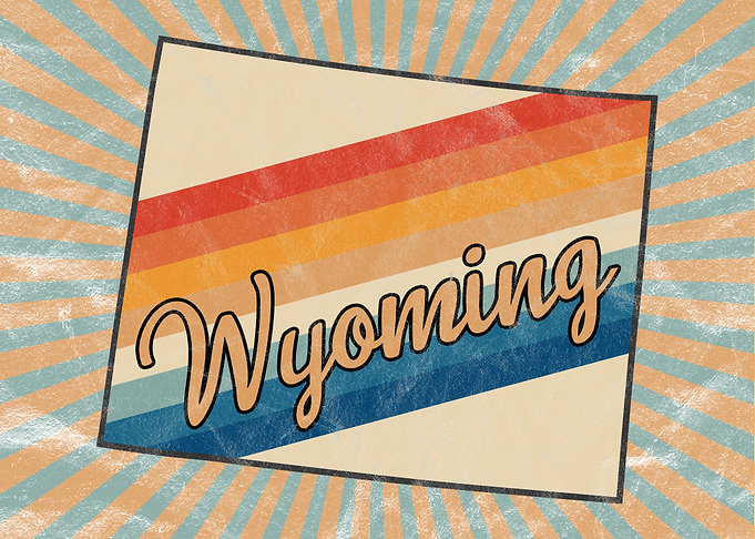 Wyoming State Retro 70s