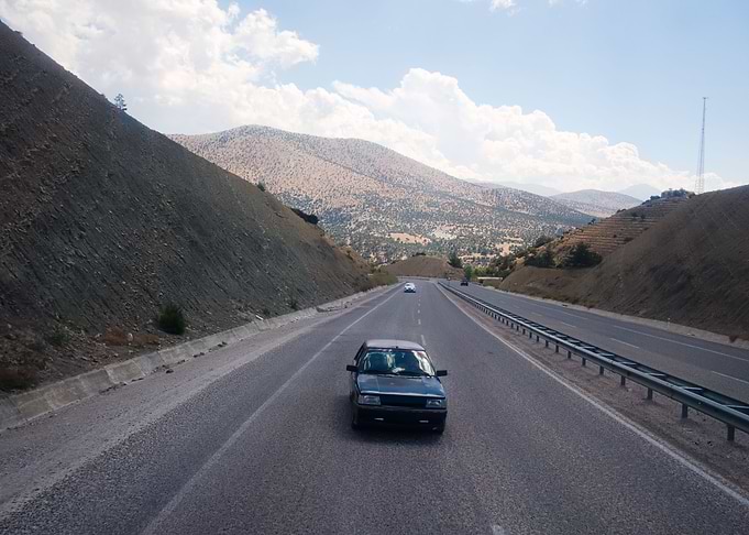 Car on highway