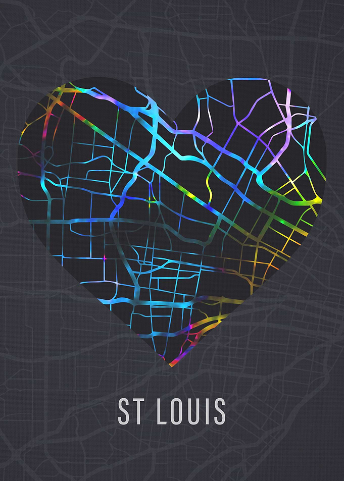 St Louis Missouri City Map