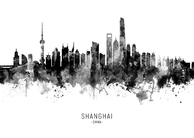 Shanghai China Skyline