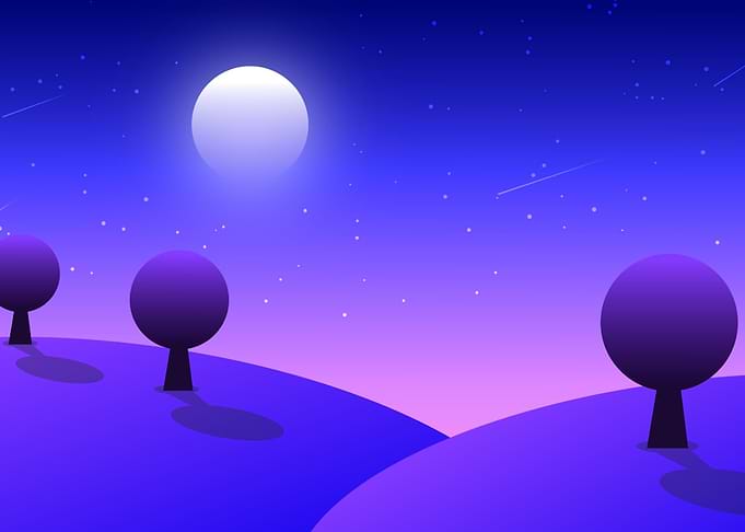 Night on other planet