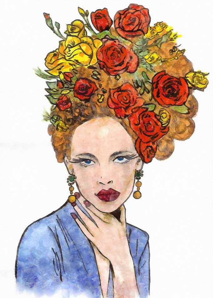Flower Hat Lady