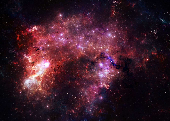 Deep space with starfield