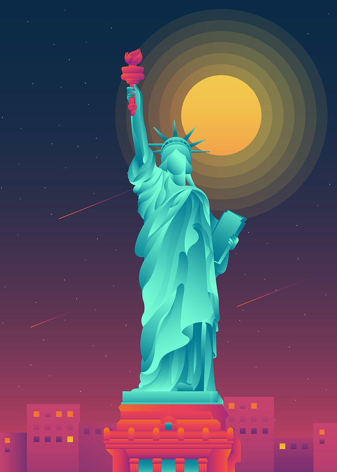 Starry Liberty Night
