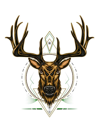 Deer head illustration