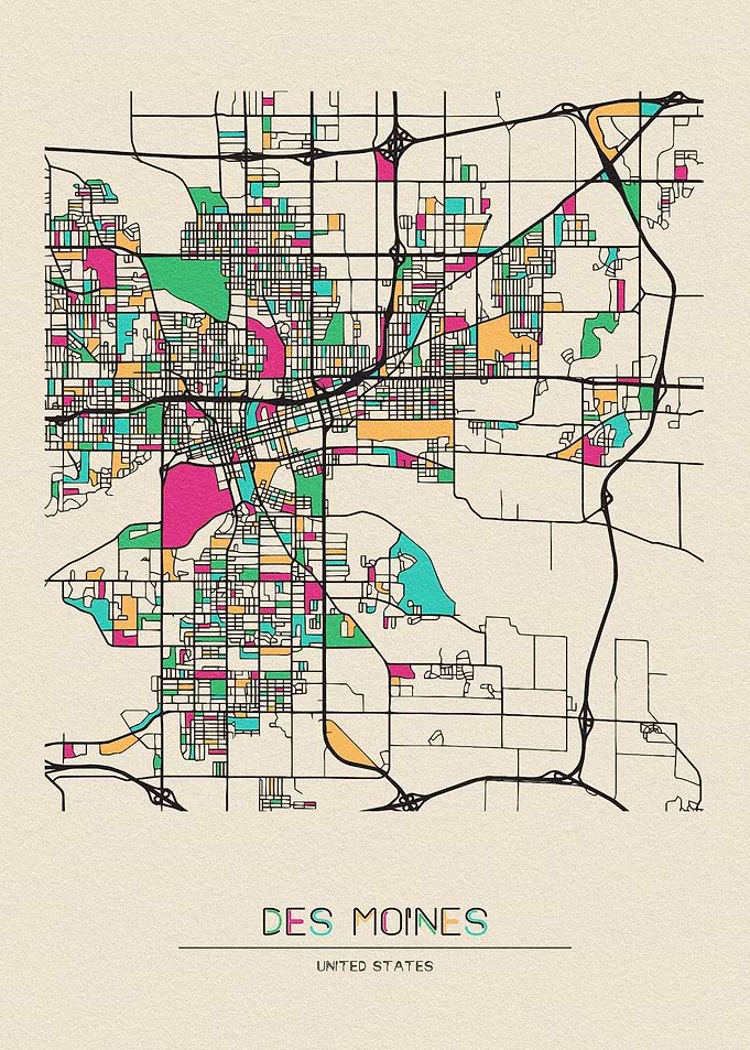 Des Moines Map