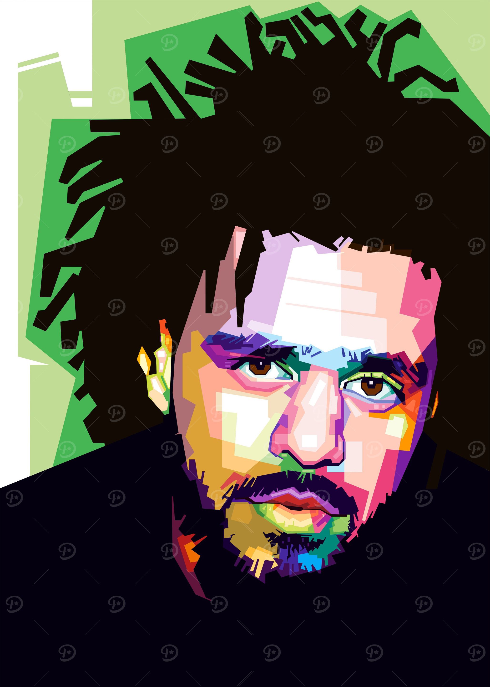 J Cole Popart Style