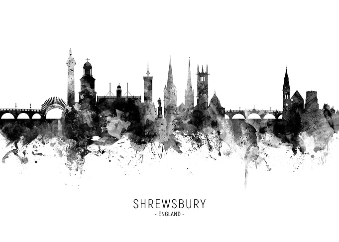 Shrewsbury England Skyline