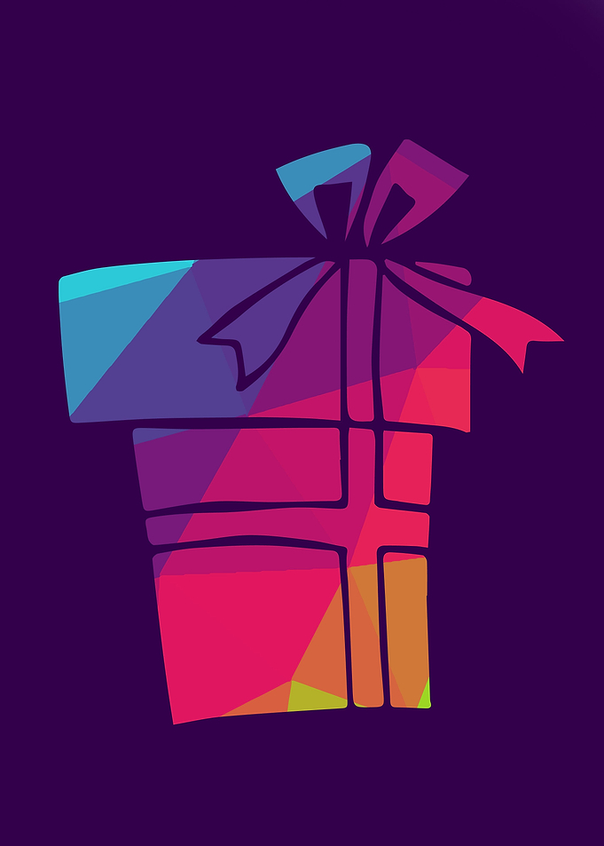 Rainbow Polygon Gift 2