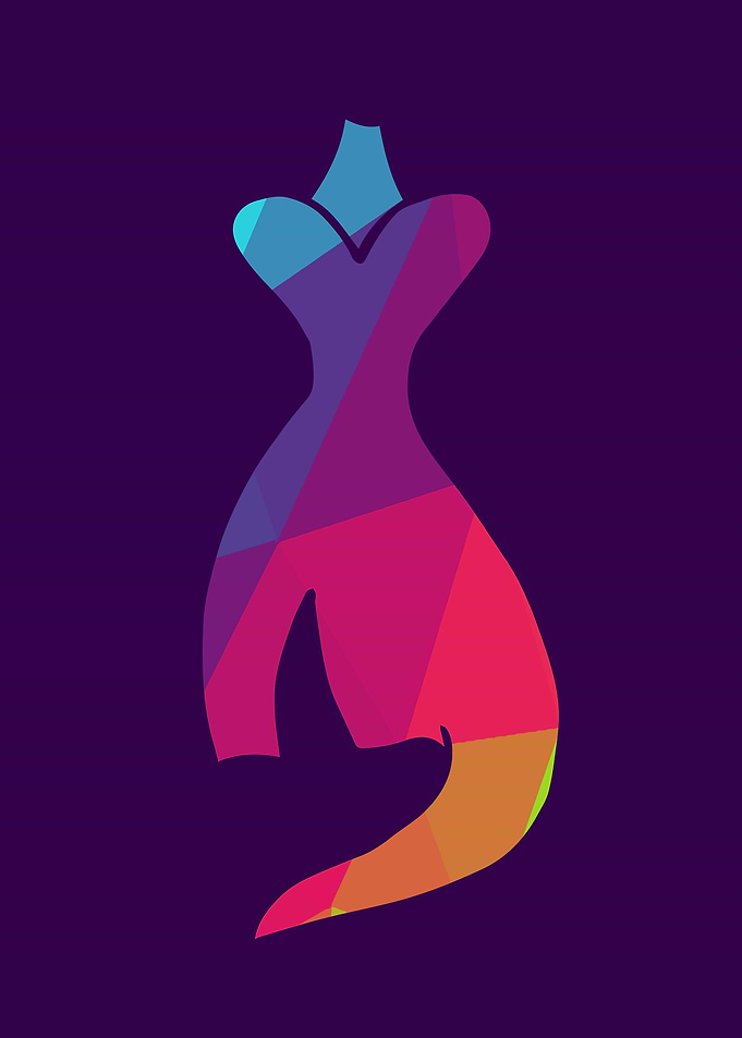 Rainbow Polygon Dress 12