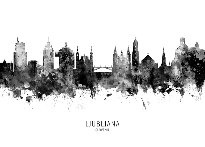 Ljubljana Slovenia Skyline