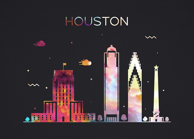 Houston Texas City Skyline