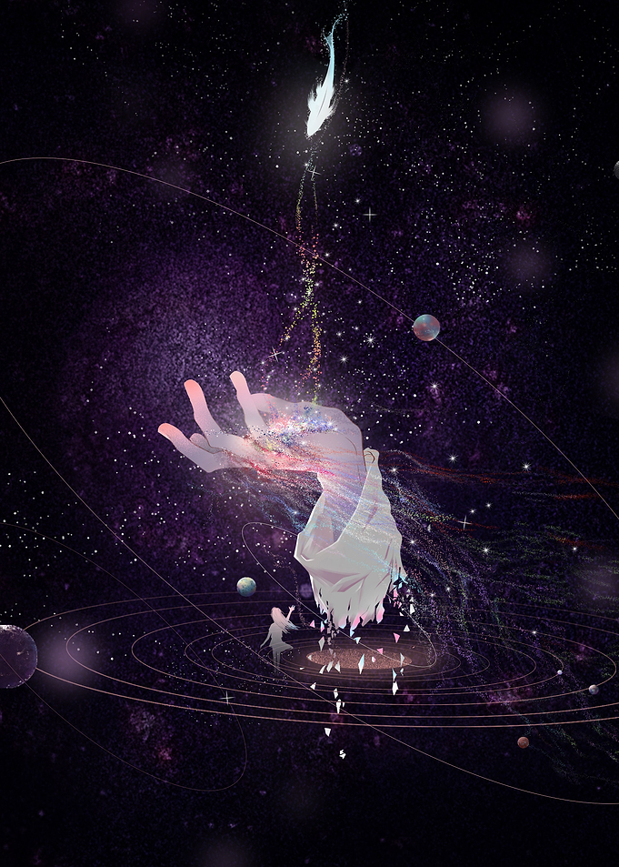Starry Sky Hand Fish Hand