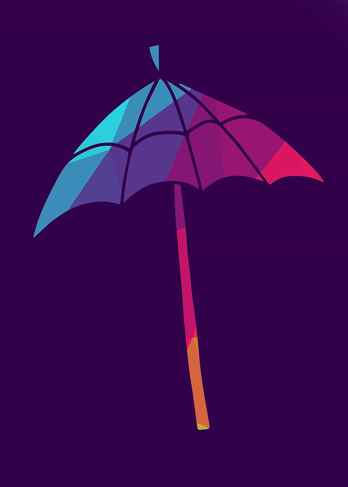 Rainbow Polygon Umbrella 9