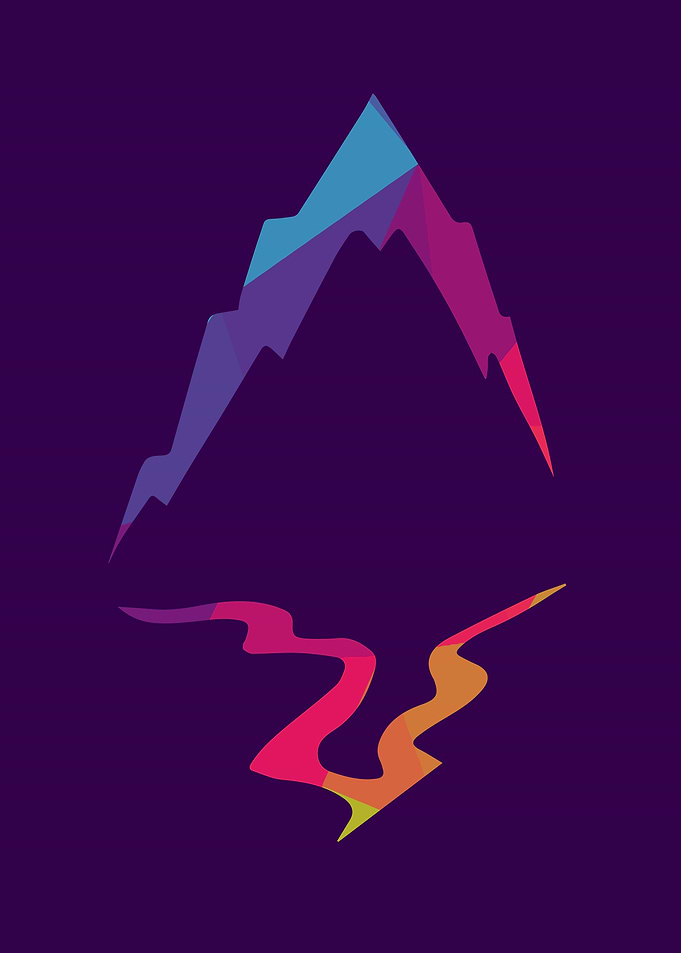 Rainbow Polygon Mountain 1