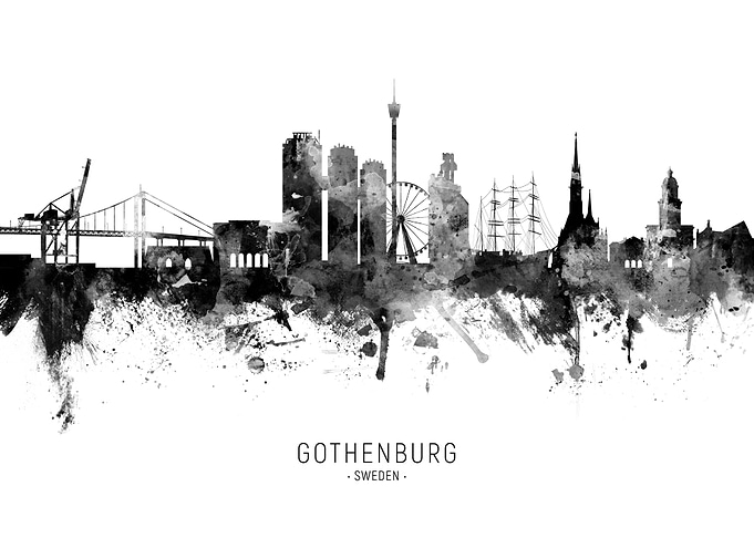 Gothenburg Sweden Skyline