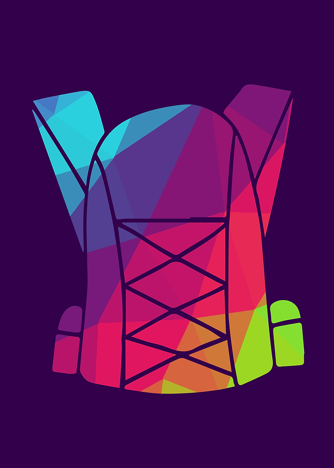 Rainbow Polygon Bags 24