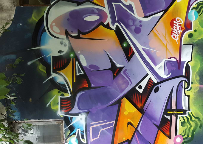 Graffiti piece detail