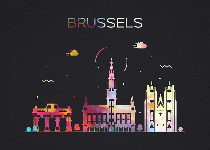 Brussels City Skyline Fun