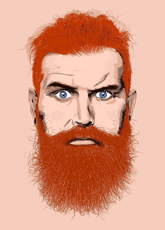 Ginger Beard Man Colour
