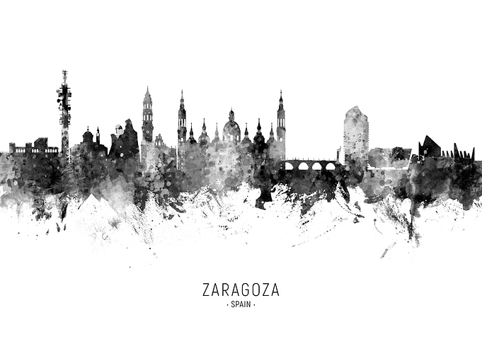 Zaragoza Spain Skyline