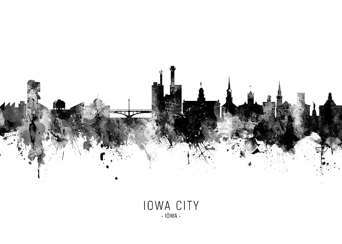 Iowa City Iowa Skyline