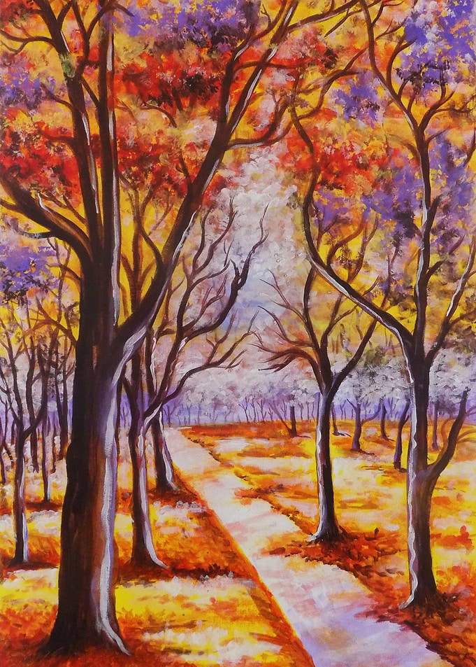 THE RED AUTUMN TREES