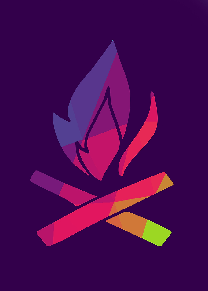 Rainbow Polygon Bonfire 8