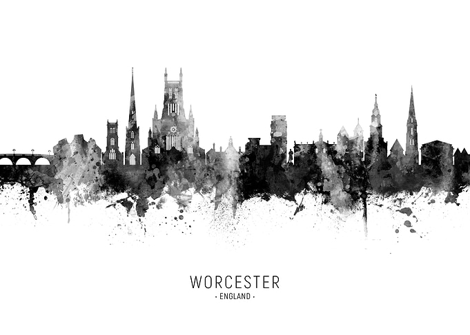 Worcester England Skyline