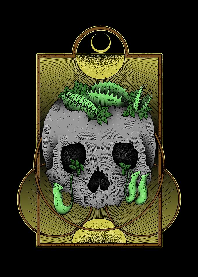Skull tree artwork