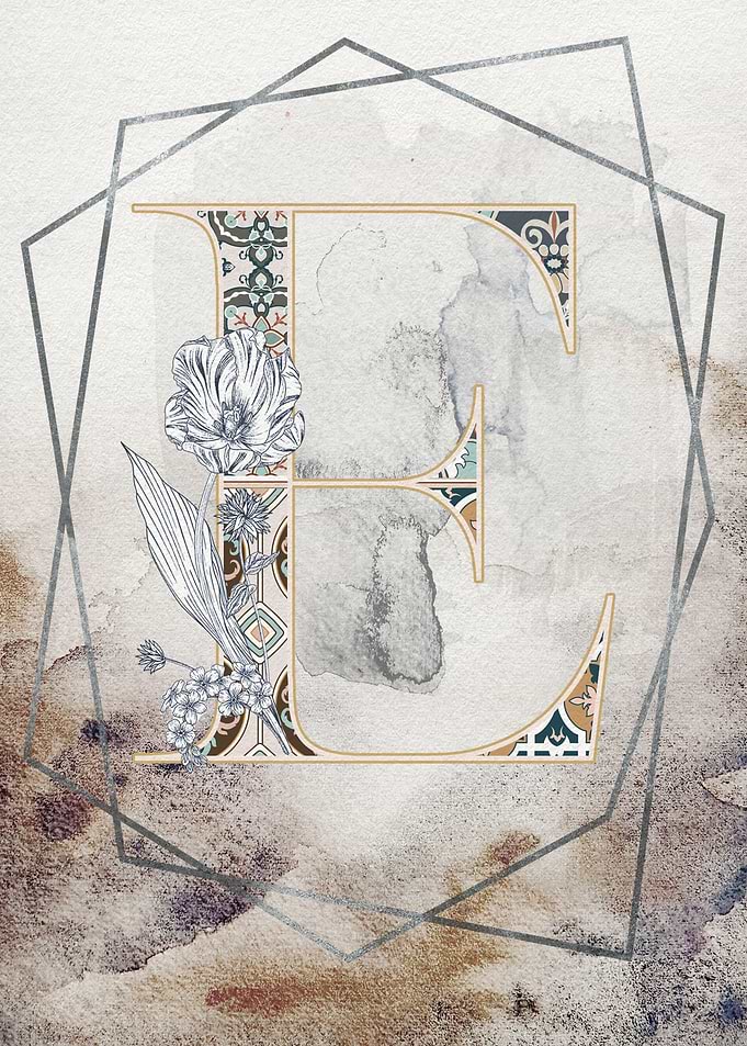 Capital Letter E Initial