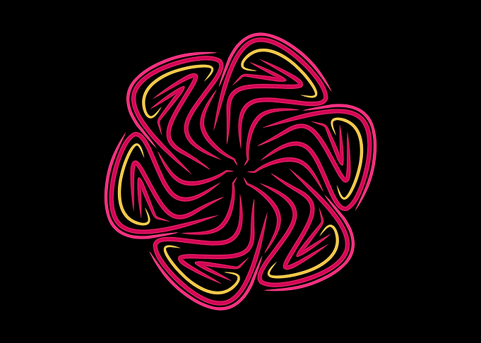 red yellow flower pattern