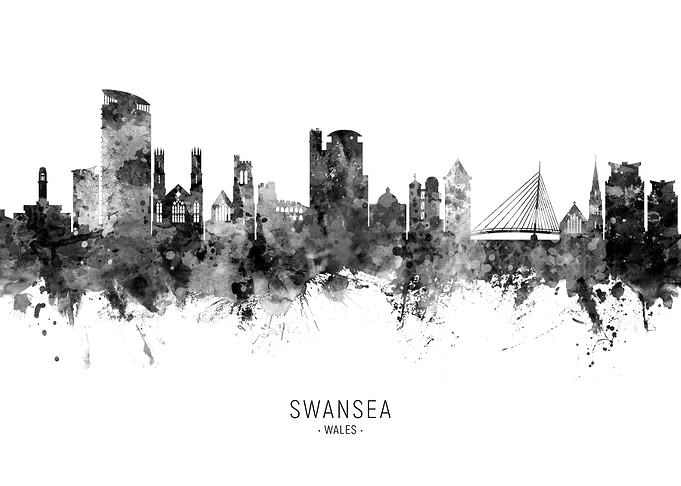Swansea Wales Skyline