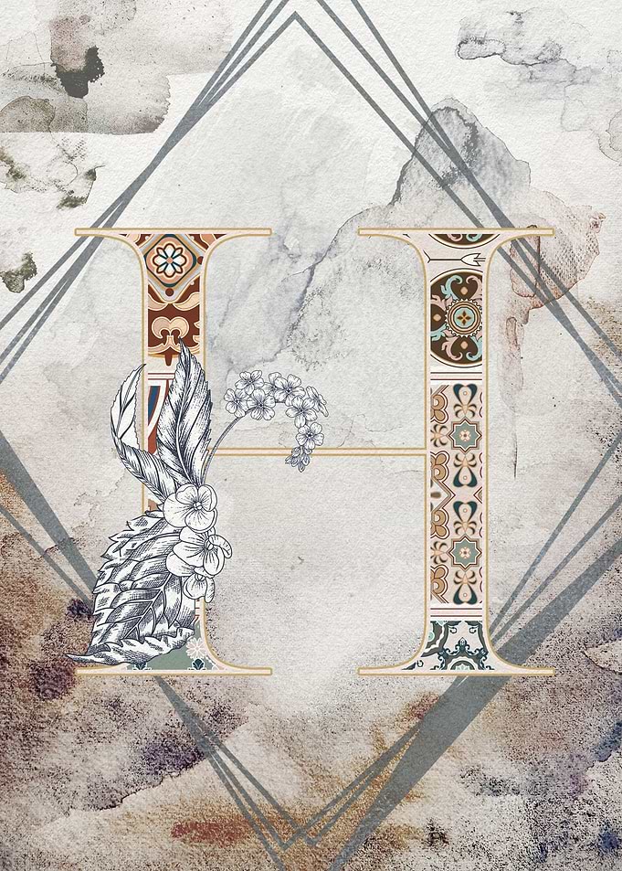 Capital Letter H Initial
