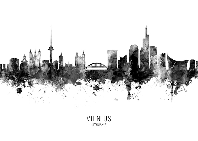 Vilnius Lithuania Skyline