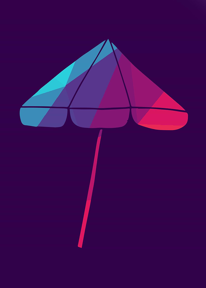 Rainbow Polygon Umbrella 2