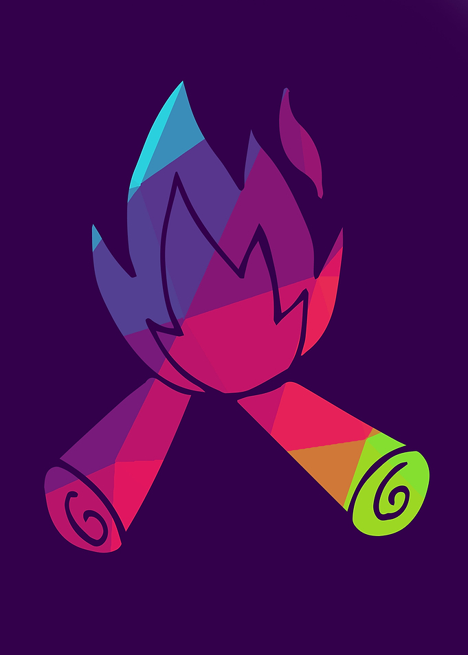 Rainbow Polygon Bonfire 10