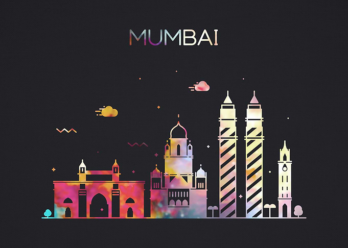 Mumbai India City Skyline