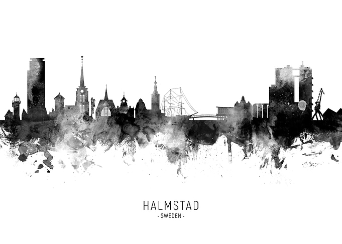 Halmstad Sweden Skyline