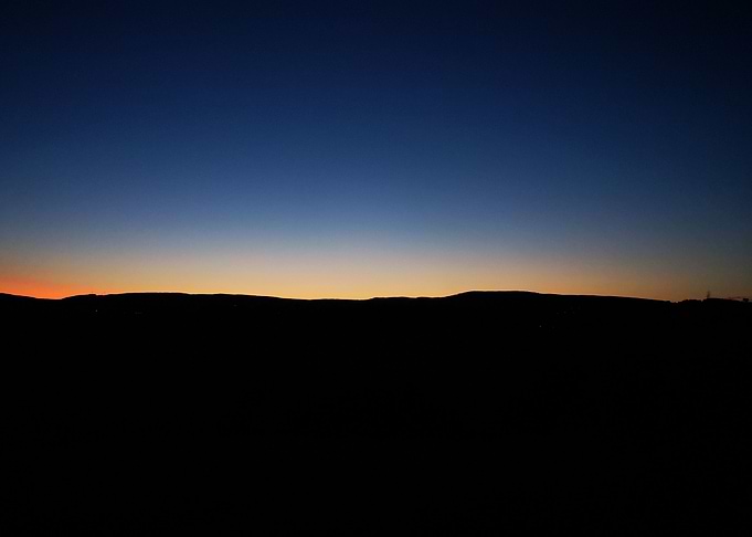 Silhouetted Mountain Dusk