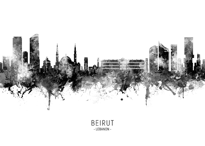 Beirut Lebanon Skyline