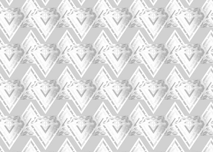 White diamond zigzag