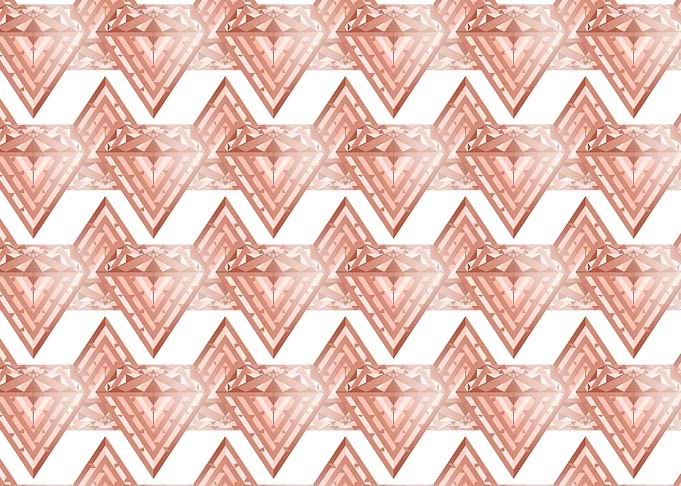 Copper diamond zigzag