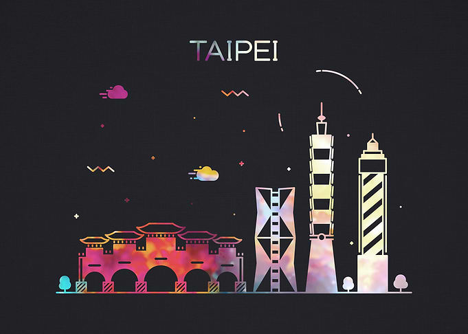 Taipei Taiwan City Skyline